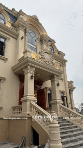 Thi công sơn đá biệt thự