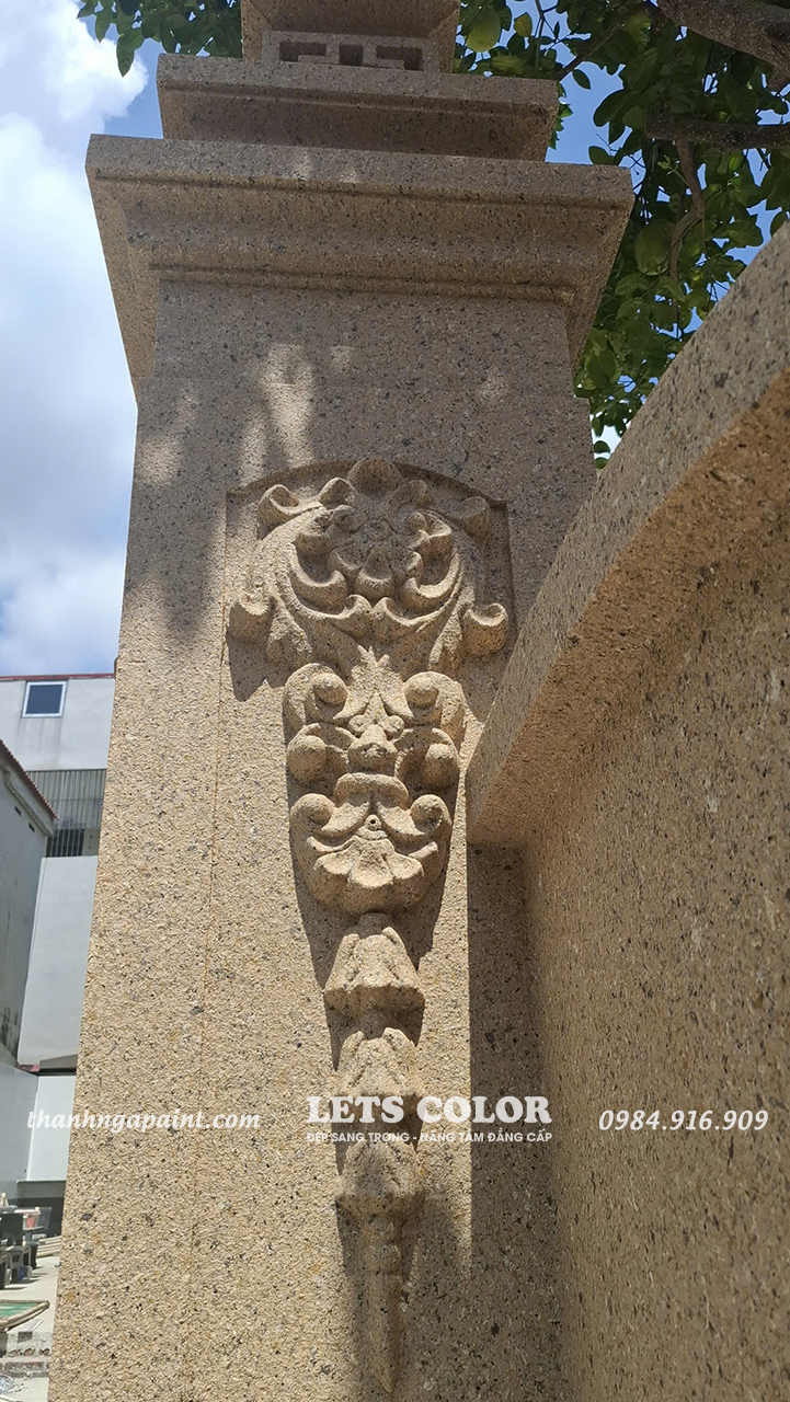 Công trình thi công sơn đá tại Mê Linh Hà Nội