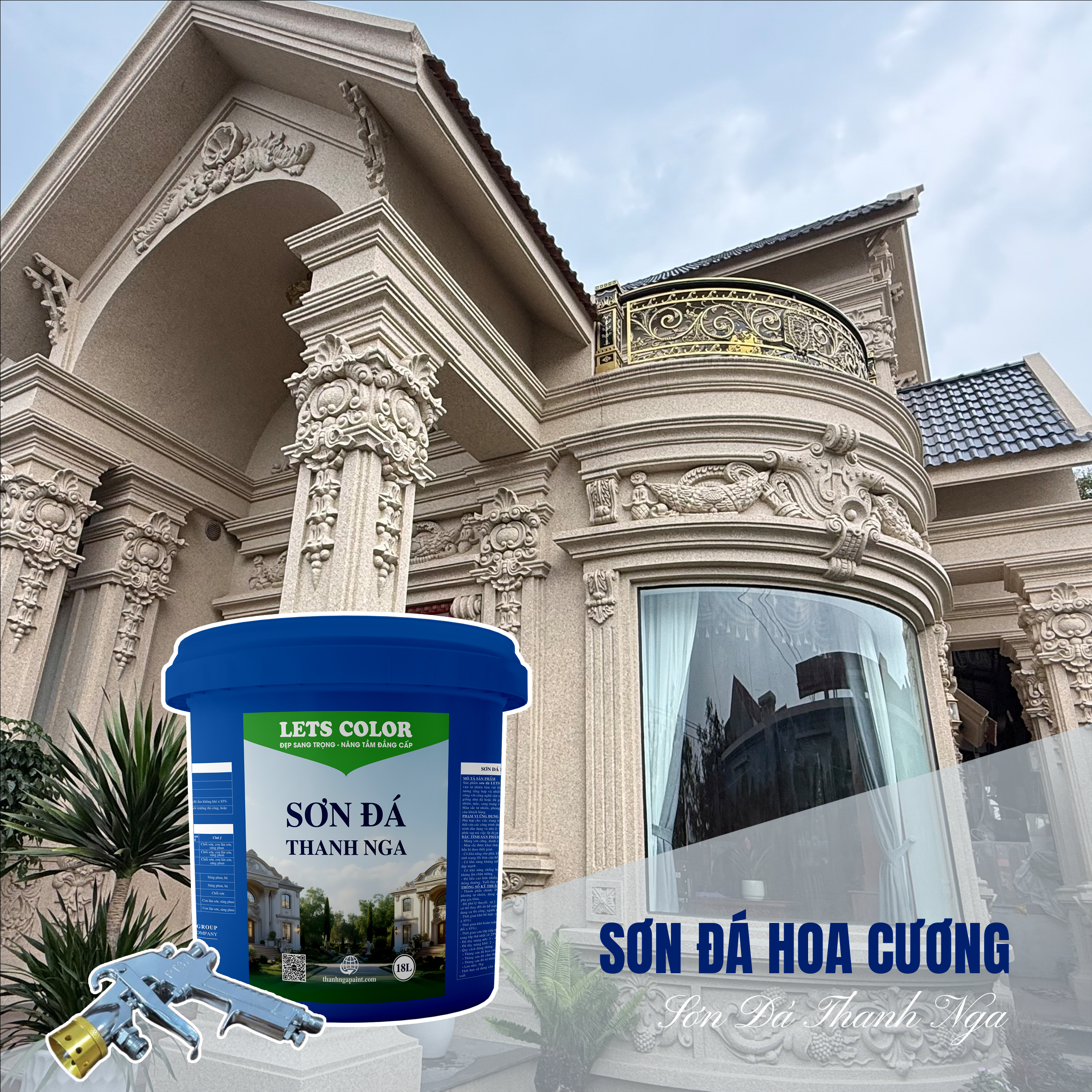 Sơn đá hoa cương cao cấp Lets Color (20 lít)