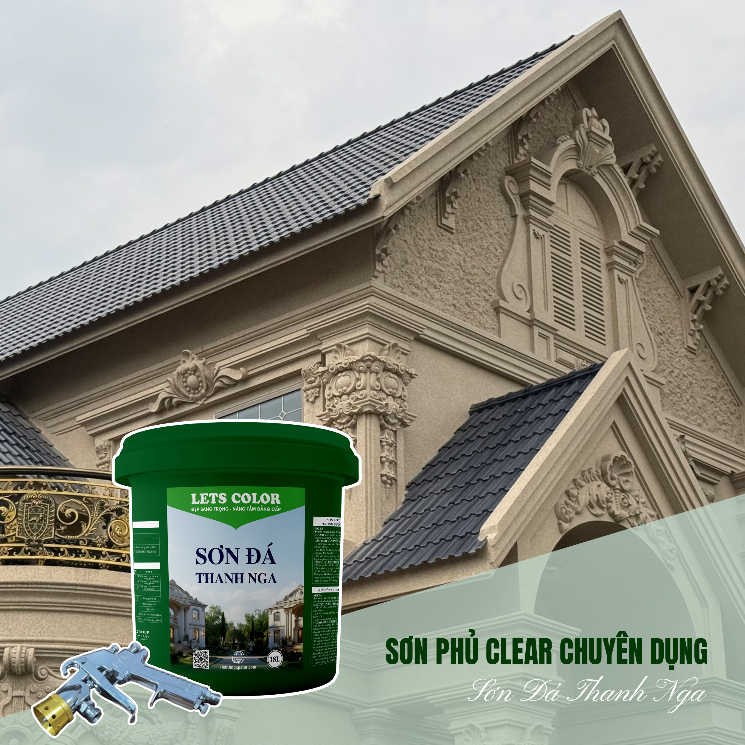 Sơn phủ bóng chuyên dụng cao cấp LetsColor (18 lít)