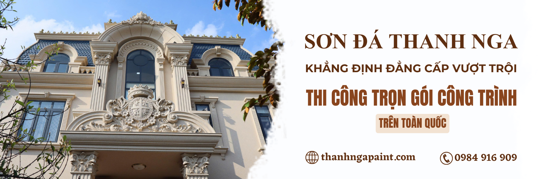 Banner website Thanh Nga Paint