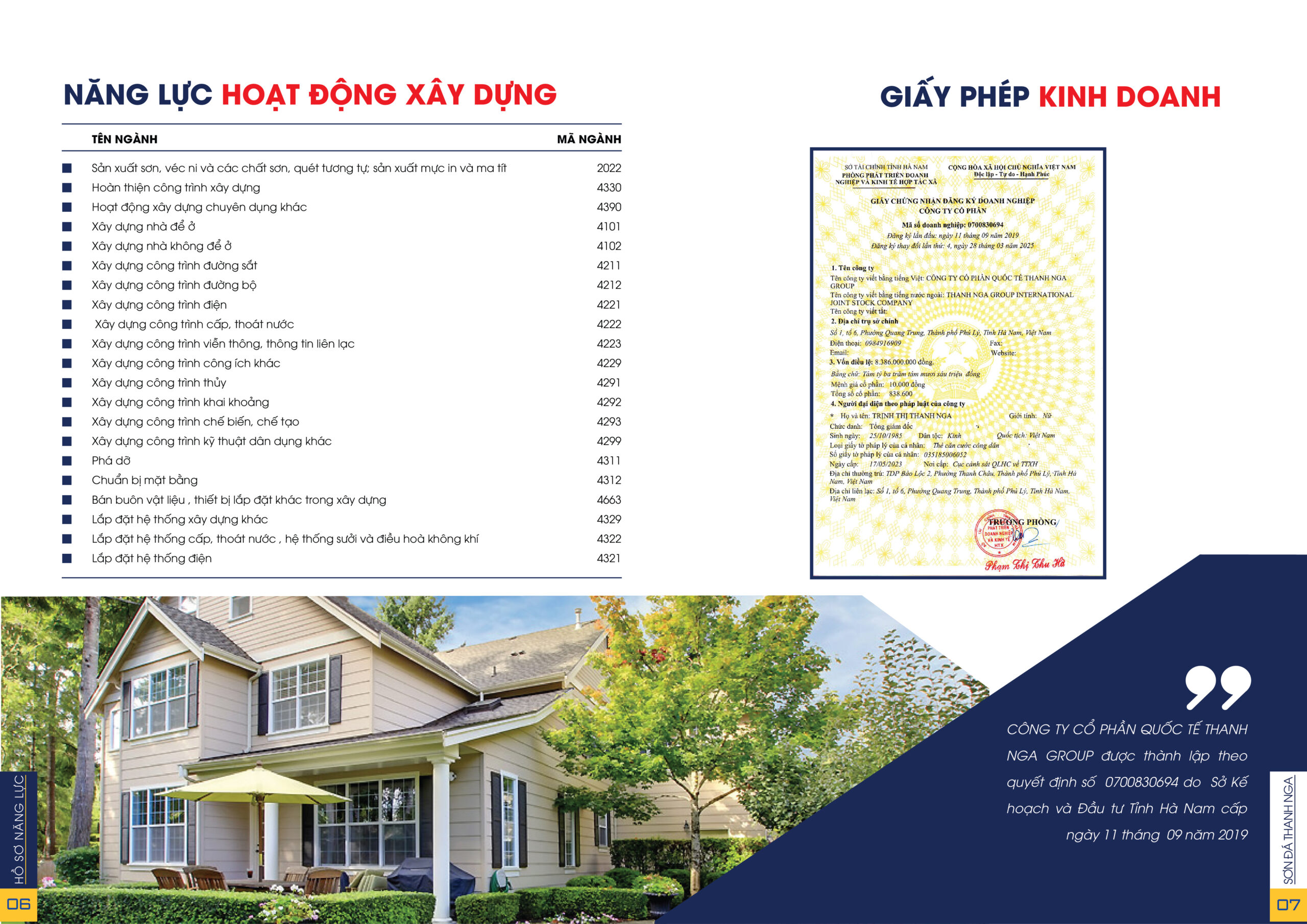 Hồ sơ năng lực Sơn Đá Thanh Nga