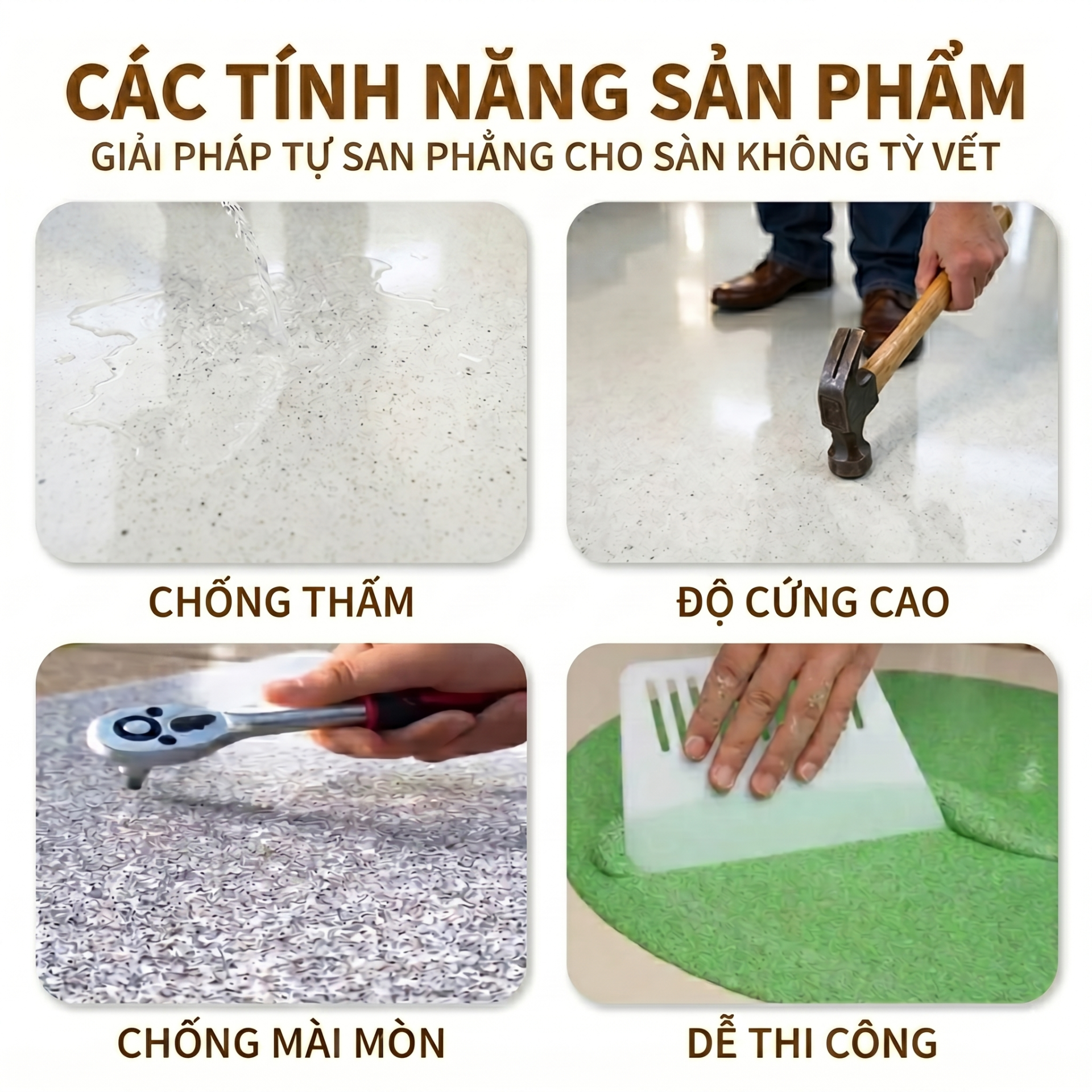 Tính năng của sơn đá sàn