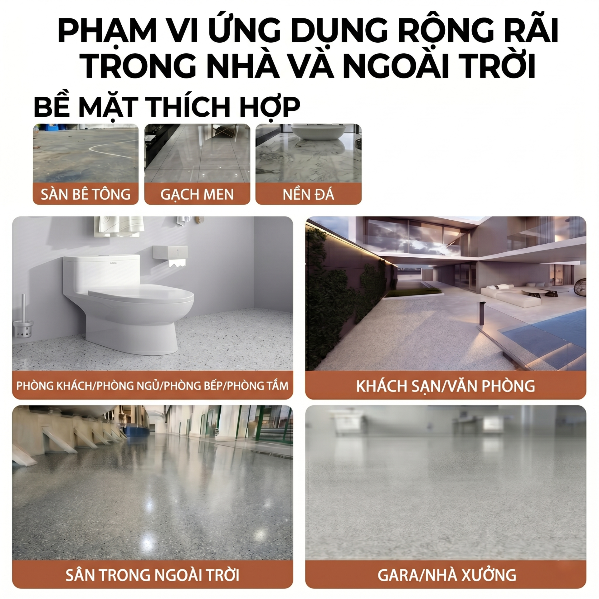 Ứng dụng của sơn đá sàn