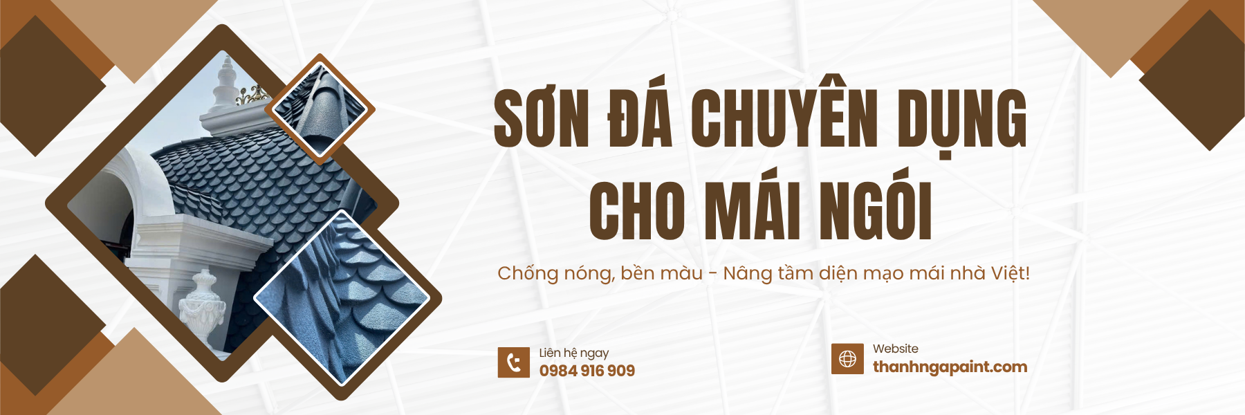 Banner website - Sơn đá cho mái ngói